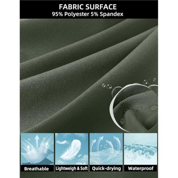 Mens Joggers with Zipper Pockets Lightweight Sweatpants Workout Athletic Pants - Picture 5 of 7